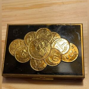 Vintage foreign coin holder case